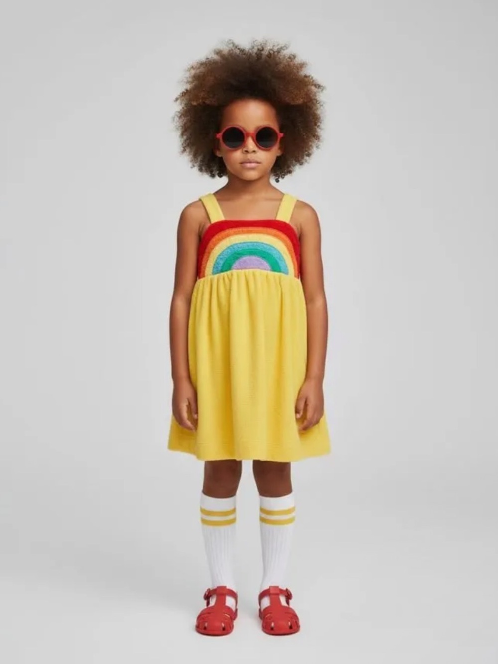 Little Bird by Jools Oliver Girls Rainbow Terry Dress - 24-36M